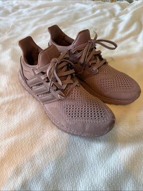 adidas Taupe Knit Athletic Shoes